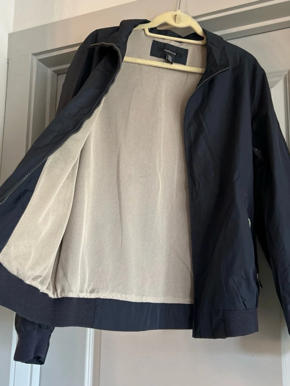 Van Heusen Men's Dark Navy Zip Bomber Jacket